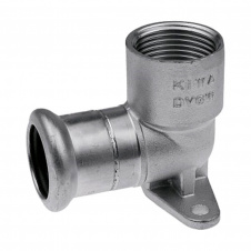 Коліно фіксоване з вушками коротке KAN-therm Inox 15 x 1/2" (1609285009)