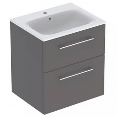 Тумба підвісна з раковиною Geberit Selnova Square 600x480 лава (501.237.00.1) Білгород-Дністровський