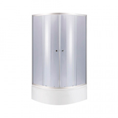 Душова кабіна Lidz Latwa SC80x80.SAT.HIGH.GR полукругла, скло тон. 4 мм + Душовий піддон KAPIELKA ST80x80x41 з панеллю (LLSC8080SATHIGHGR2SET) Володарск-Волынский