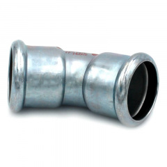Коліно сталеве RM SteelPres 381/450 Ø76 45° ВВ оцинковане (опалення) Бушеве