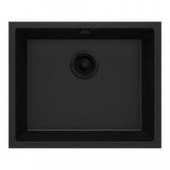 Мийка кухонна Deante corda, граніт, без крила, чорний (ZQA_N10C) Талалаевка