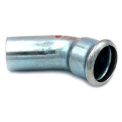 Коліно сталеве RM SteelPres 381/451 Ø22 45° ВЗ оцинковане (опалення) Буча