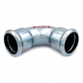 Коліно сталеве RM SteelPres 381/900 Ø88,9 90° ВВ оцинковане (опалення)