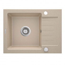 Мийка кухонна Deante Zorba, граніт, з крилом, накладна, пісок (ZQZ_711A)