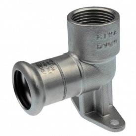 Коліно фіксоване з вушками довге KAN-therm Inox 15 x 1/2" (1609285004)