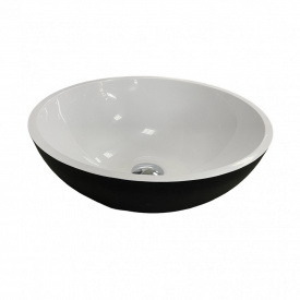 Раковина накладна Adamant Kreis White чорно-білий (KREIS 420 black-03)