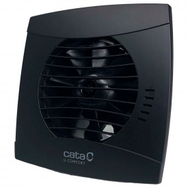 Витяжний вентилятор Cata UC-12 Hygro Black з гігростатом
