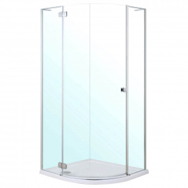 Душова кабіна Volle BENITA left 90x90x195 Напівкругла, розпашна, профіль cromo, з низьким піддоном (1017.114601L)