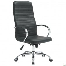 Крісло офісне Fernando АМФ хром Anifix шкірозамінники сірий