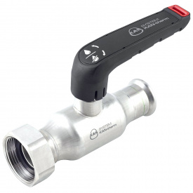 Кран кульовий Kan-Therm Inox з накидною гайкою та пласким ущільненням 35 G1 1/2"