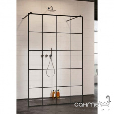 Душевая перегородка Radaway Modo X Black I Factory 150 388354-54-57 прозрачное стекло, декор factory