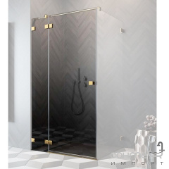 Дверь для душевой кабины Essenza Pro KDJ 80L 10097080-09-01L прозрачное стекло/золото, левосторонняя Стрий