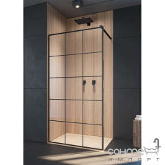 Душевая перегородка Radaway Modo X Black II Factory 50 389254-54-55 прозрачное стекло, декор factory Самбор