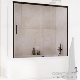 Шторка для ванны Radaway Idea Black PN DWJ+S 160 10042160-54-01R черный/прозрачное стекло, правосторонняя