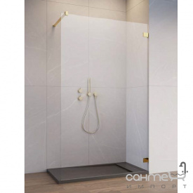 Душевая перегородка Radaway Essenza Pro 8 Gold Walk-In 130 1012130-09-01 золото/прозрачное стекло