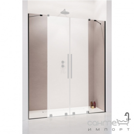 Боковые стенки для душевой перегородки Radaway Furo Black DWD 140 10111342-01-01 черный/прозрачное стекло
