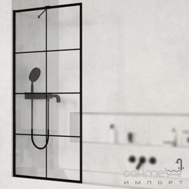 Шторка для ванної Radaway Modo New PNJ Black Factory 90 10006090-54-55 профіль чорний / прозоре скло