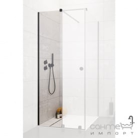 Нерухома частина дверей душової кабіни Radaway Furo Black RH KDJ 10110510-01-01 чорна / прозоре скло