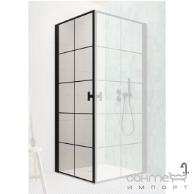 Ліві двері душової кабіни Radaway NES Black Factory KDD I 100 L 10021100-54-55L прозоре скло / декор factory