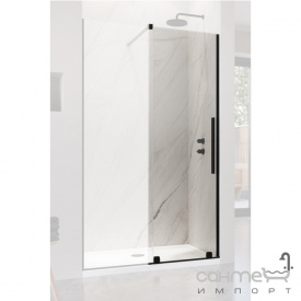 Дверь для душевой перегородки Radaway Furo Black DWJ 110 L 10107572-54-01L черный/прозрачное стекло, левосторонняя