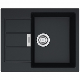 Franke Мойка кухонная Sirius, тектонайт, прямоуг., с крылом, 620х500х200мм, чаша- 1, накладная, SD2 611-62, черный