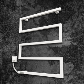 Полотенцесушитель KOSSER Зета 685х550 EL тайм. белый