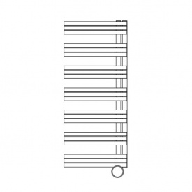 Полотенцесушитель электрический Cordivari CELINE Inox L: 500 мм; H: 1163 мм, 294 W, хром (3551730130101)