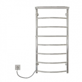 Полотенцесушитель электрический KOSSER Каскад с полкой 1000х500/8 EL вертикальная (ДКп03EL)