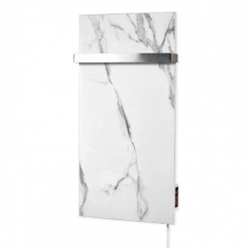 Полотенцесушитель электрический FLYME 400 Вт 800x400 дизайнерский, белый камень