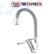 Смеситель для кухни Ухо без подводки рефлекторный, Winmix FANY (nut) Reflector Grey (Chr-011), Польша