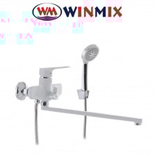 Смеситель для ванны длинный нос Winmix (euro) Nevada White (Chr-006), Польша
