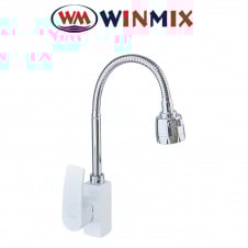 Смеситель для кухни рефлекторный белый гусак Winmix (nut) Magnum REFLECTOR White-Chrome (Chr-011), Польша