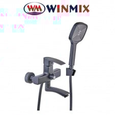 Смеситель для ванны короткий нос Winmix (Euro) Magnum Black (Chr-009), Польша