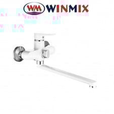 Смеситель для ванны длинный нос, Winmix ELVIS EURO​ WHITE (Chr-006), Польша
