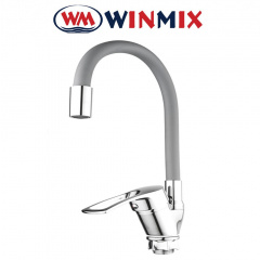 Смеситель для кухни Ухо без подводки рефлекторный, Winmix FANY (nut) Reflector Grey (Chr-011), Польша Коломия