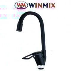 Змішувач для кухні Вухо Чорний Winmix FANY (nut) Reflector Black (Chr-011), без підведення, рефлекторний, Польща Миколаїв