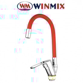 Змішувач для кухні Вухо без підводки рефлекторний, Winmix FANY (nut) Reflector Red (Chr-011), Польща