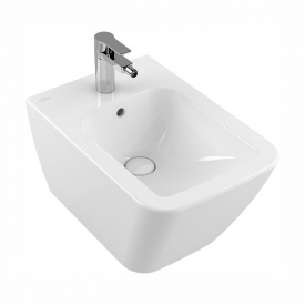 FINION біде 37,5*56см, перелив, для 1-позиц.змішувача, отвір під зміш. вибито, білий альпін CeramicPlus