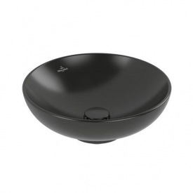 Умывальник на столешницу Villeroy &amp; Boch Loop &amp; Friends d42, CeramicPlus, черный матовый (4A4601S5)