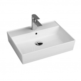 Умывальник подвесной Quarter Bath Cross Line 60x45, белый (70CL23060.00.1.3.01)