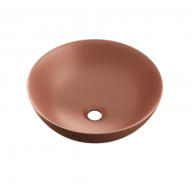 Раковина накладная Excellent Luqa CEAC.6401.400.TEM 400 круглая терракота матовая