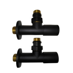 Крани радиаторный Rastas угловой 1/2"х1/2" черный Кропивницький