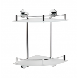 Полка угловая Stellaforme Classic 27х27х39,5 см двойная хром