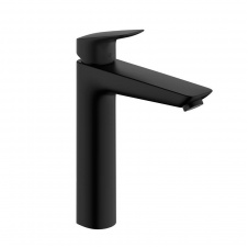 Смеситель для умывальника Hansgrohe Logis 190 однорычажный, черный матовый (71091670)