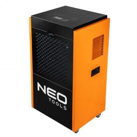 Neo Tools Осушитель воздуха промышленный, 1000Вт, 310м2, 500 м3/ч, 90л/сутки, непрерывный слив, LCD дисплей, прогр.времени работы, IP22