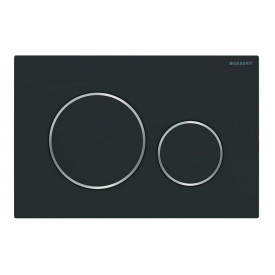 Клавиша смыва Geberit Sigma 20, черный/матовый хром (115.882.14.1)