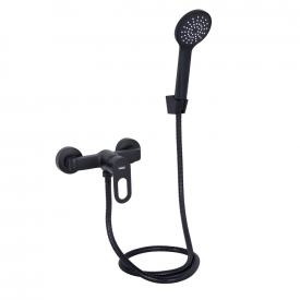 Смесители для душа Lidz Latwa 010 с ручной лейкой, черный матовый (LDLAT010BLA45421)