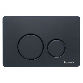 IMPRESE i7111, клавіша змиву, чорний матовий, нержавіюча сталь