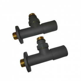 Крани радиаторный Rastas угловой 1/2"х1/2" антрацит