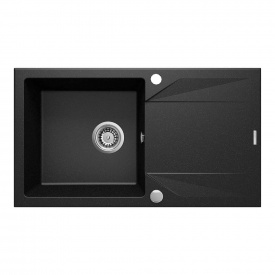 Мийка кухонна Deante Evora, граніт, з крилом, графіт металік (ZQJ_G113)